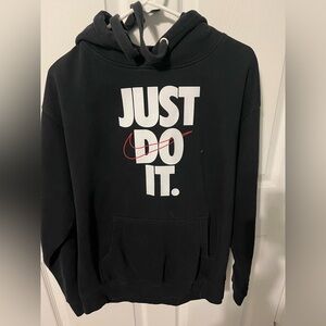 Nike Black Hoodie - Just Do It - Mens Sz Large